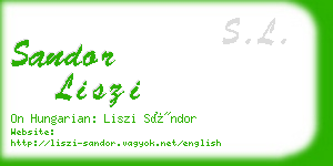 sandor liszi business card